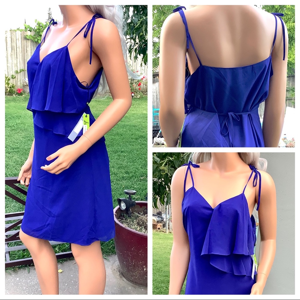🎉HP🥂NWT Med Cocktail Event Ruffle Sabrina Dress - Picture 10 of 16